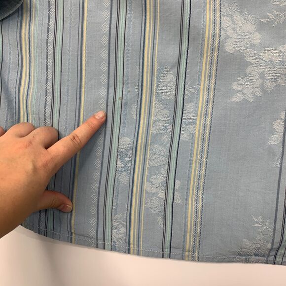 Vintage Tommy Bahama Shirt Mens XL Extra Large Silk Blend Textured Floral Hawaii - Picture 10 of 14